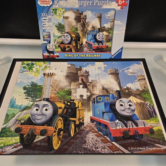 Thomas & Friends Ravensburger Puzzle 100 Pc King Of The Railway Missing Pieces - Picture 1 of 11